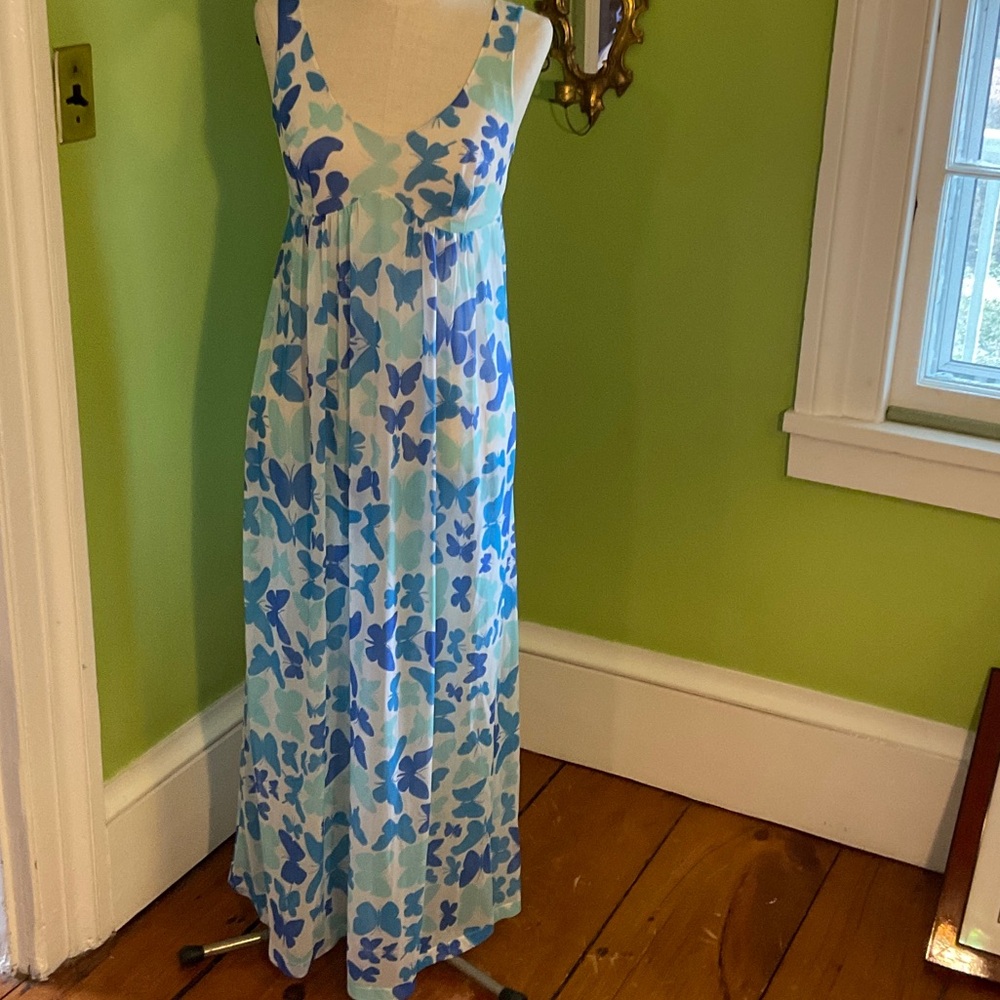 Vintage 70s Vera for Formfit Rogers butterfly gown